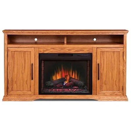 Casual 2-Door 66" Fireplace Console